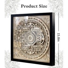 Mandala Wall Art For Middle Eastern Decor Carved Rustic Wall Decor For Bedroom Hallway Dining Room Sculptures Boho Chakra Farmhouse Decor Brown Wooden Zen Decor Sacred Geometry Spiritual Meditation