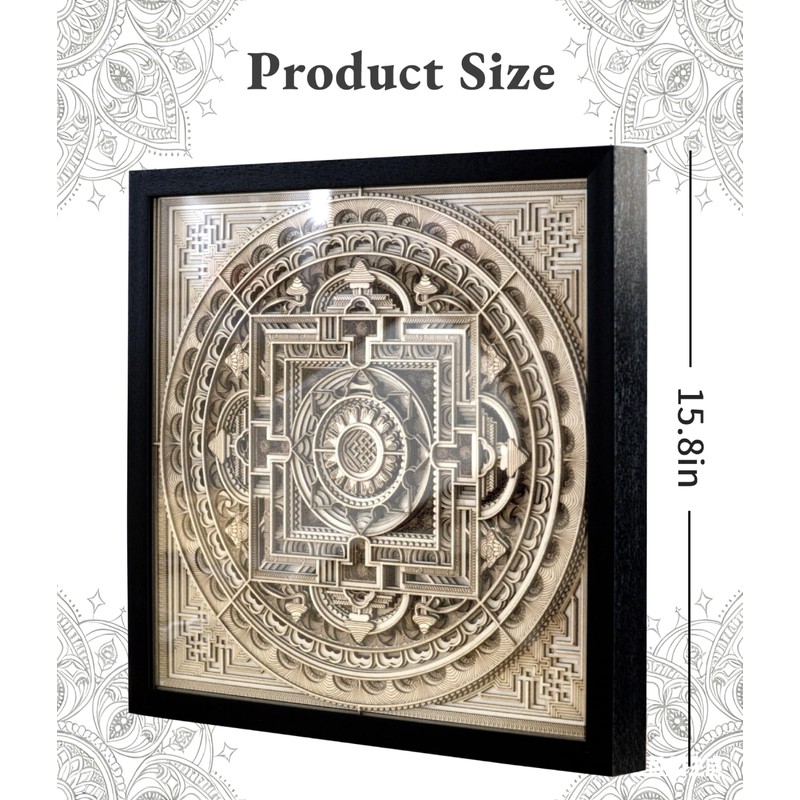 Mandala Wall Art For Middle Eastern Decor Carved Rustic Wall