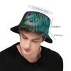Peacock Feathers Bucket Hat for Men Women Printed Fisherman Hat