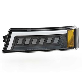 VORUNPRO LED Headlight Assembly Turn Signal Lamp DOT Approved with DRL Compatible with 2003-2006 Chevy Silverado Avalanche, 1PCS (Standard-Amber Side Marker, Driver Side-Left)