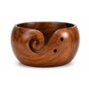 Wooden Yarn Bowl for Crocheting – Tangle-Free Knitting Organizer for
