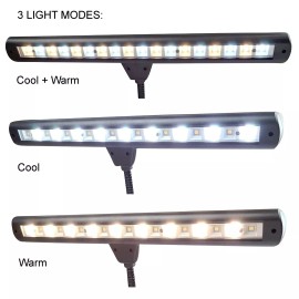 Long Beach Music Extra Wide Clip-On Music Stand Orchestra Light- 18 LED Rechargeable USB