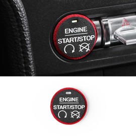 BETTERHUMZ Engine Start Stop Button Trim Sticker for Mustang 2015 2016 2017 2018 2019 2020 2021 2022 2023 Push Ignition Button Tape Car Interior Accessories