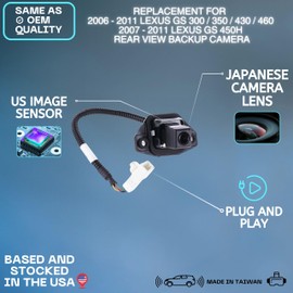 Backup Camera Replaces for 2006-2011 Lexus GS 300/350/430/460 | 2007-2011 Lexus GS 450h OE Part # 86790-30031 86790-30030