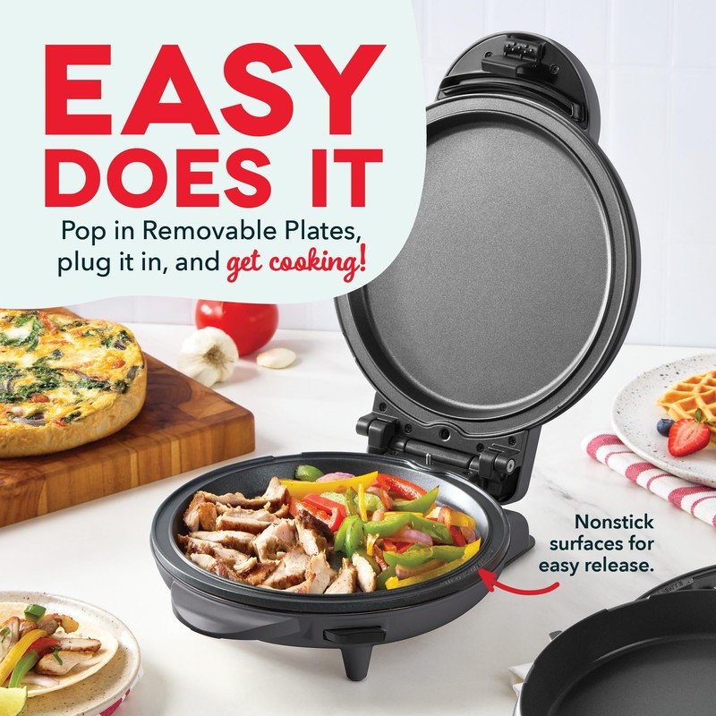 Dash MultiMaker Max Cooking System, 10" Waffle, Griddle, Deep Dish