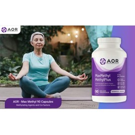 AOR AOR Max Methyl 517mg, 90 Vegan Caps 30-Day Supply - Folic Acid with Active Vitamin B6 (P5P) & Methylcobalamin (Vitamin B12), Non-GMO, Balanced Methylation and Healthy Red Blood Cell Development