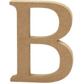 13cm Large Wooden MDF Letter Shape to Decorate - B | Wood Shapes for Crafts