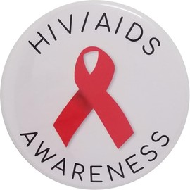 HIV/AIDS Awareness pinback buttons - small (1.25") - pack of 12 pins