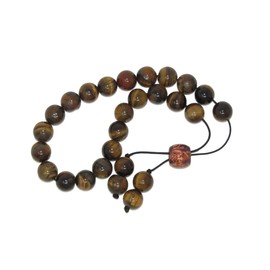 N284 - Loose String Greek Komboloi Prayer Beads Worry Beads Tiger Eye Gemstone and Wooden Bead Imam Bead Handmade by Jeannieparnell