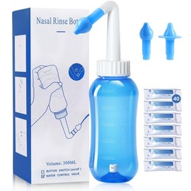 Botella Para limpieza de nariz,sinusitis kit para lavado nasal,Limpiador de Nariz a Presión,para Alivio Congestión Nasal y Limpieza Nasal. (Estilo Ⅰ)