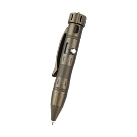 MecArmy TPX10 Mini Titanium Bolt Action Tactical Pen with Replaceable Refill，Small EDC Tactical Pen with Stress-Relief Spinner Tail for Office Outdoor Use Lightweight for Daily Carry (Titanium Bronze)