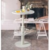 Diwhy Industrial Pub Table 23.6" Iron Round Desktop 37.4" Height