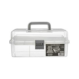 Daler-Rowney Artists' White Caddy Carry Storage Box for Art Supplies, 33 x 20 x 15 cm, Ideal for Professional Artists