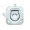 WellMade 4-7/16" Recessed D Ring Tie Down Anchors for Trailers,
