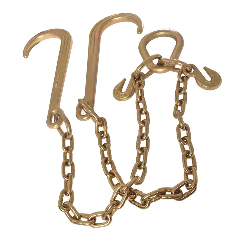 ANTUKO 5/16 Inch x 2 FT G70 Tow Chain J-Hooks