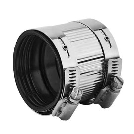Flexible pipe Coupling with Stainless Steel Clamps.Pipe Connector for PVC and Metal Pipes (2 inch/56mm-60mm)