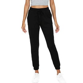 HAOMEILI Women's Active Yoga Sweatpants Workout Joggers Pants Cotton Lounge Sweat Pants with Pockets Black