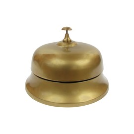 Treasure Gurus Huge Solid Brass Hotel Counter Service Desk Bell