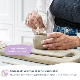 Sculpd Candle Making & Pottery Kit - Complete Art Set: Includes Air Dry Clay, Soy Wax, Fragrance & Tools - DIY Arts & Crafts Gift for Adults, Teens, Men & Women Crafting Supplies (Basil Citrus)