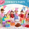 Hillban 72 Pack Cowboy Hat and Bandana Set, 36 Cowboy