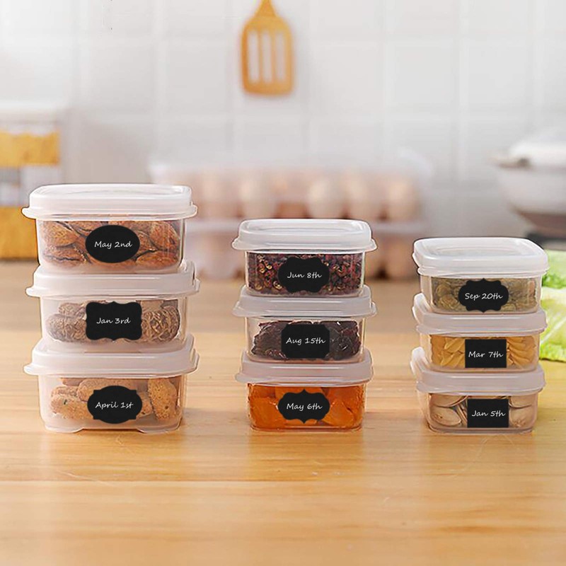 Armiz Labels for Jars 64 PCS - Waterproof Reusable Chalkboard
