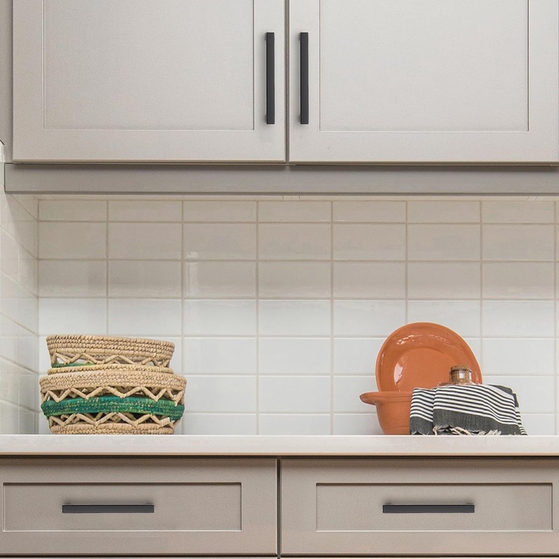 Ravinte 15 Pack 4 inch Hole Centers Matte Black Cabinet