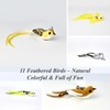 11PCS Bird Cat Wand Toy Replacement Heads – Handmade Natural