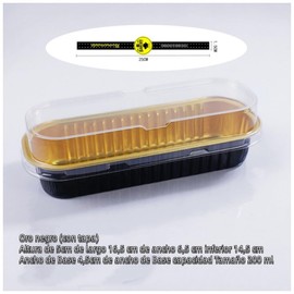 Moldes Desechables para Hornear, Moldes Rectangulares de Aluminio de 200ml, Mini Moldes para Pasteles con Cucharas y Tapas, Mini Sartenes para Hornear para minibrownie, pastel, pan(50conjunto)