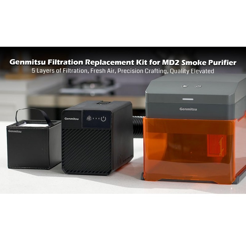 Genmitsu 5-Layer Filtration Replacement Kit for MD2 Smoke Purifier, One-piece