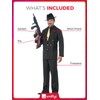 Smiffys Gold Pinstripe Gangster Costume, Black, XL - Size 46inch-48inch