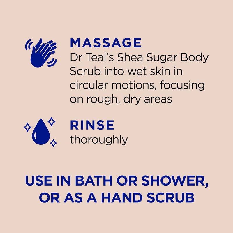 Dr Teal's Scrub Exfoliante para la Piel con Manteca de
