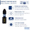 26 x Rennie Tools 25mm Long PZ2 Impact Screwdriver Driver