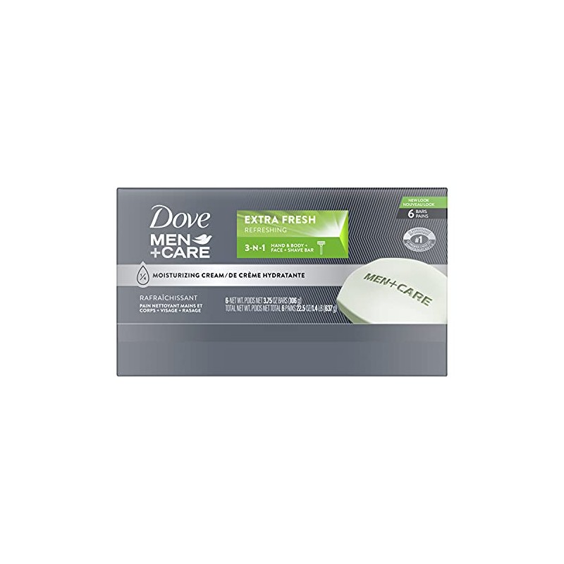 Dove Men+Care Body and Face Bar, Extra Fresh 4 oz,