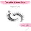 SONAFEEL Natural Wispy Lashes Cat Eye Lashes Clear Band 13mm