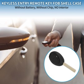 A ABSOPRO 2 Buttons Key Shell Case Keyless Entry Remote Key Fob Replacement Case for Rover 75 1998-2005