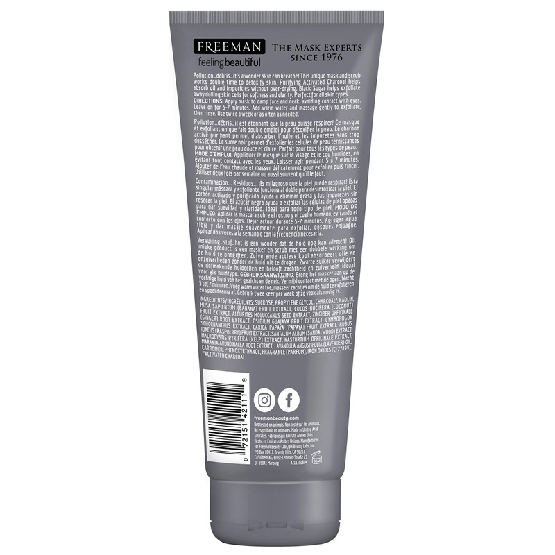 Freeman Feeling Beautiful Charcoal & Black Sugar Gel Mask and