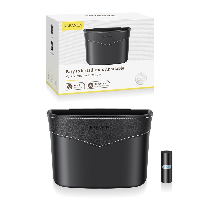 Car Trash Can Mini Trash Bin Garbage Organizer with Plastic