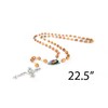 Holy Family (Outside), Wooden Catholic Rosary Necklace from Israel, Olive