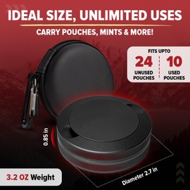 Premium Zyn Metal Can Holder - Waterproof, Moisture & Odor Proof Metal Zyn Container, Zyn Holder, Zyn Tin Organizer with Knurled Edges - Durable Storage for Pouches & Accessories - The Stealth