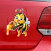2PCS Cute Cartoon Bee Car Decals 4.33"x5.12", Waterproof, Aesthetic Stickers,