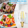 E12 LED Candelabra Bulbs 40W Equivalent, 6-Pack 4W 460LM Dimmable