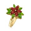 Ross-Simons 1.20 ct. t.w. Garnet Flower Ring With .90 ct.