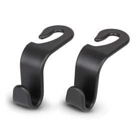 HEYNER® Headrest Hook Car Rear Seat Hook Universal Set of 2 Backrest Hooks for Bag Jacket Bag Hanger Food H5118802