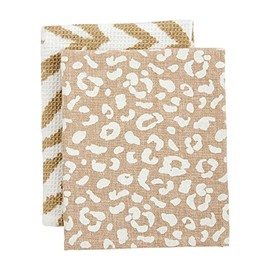 Mud Pie Leopard Towel Set, Zebra, 26" x 16.5"