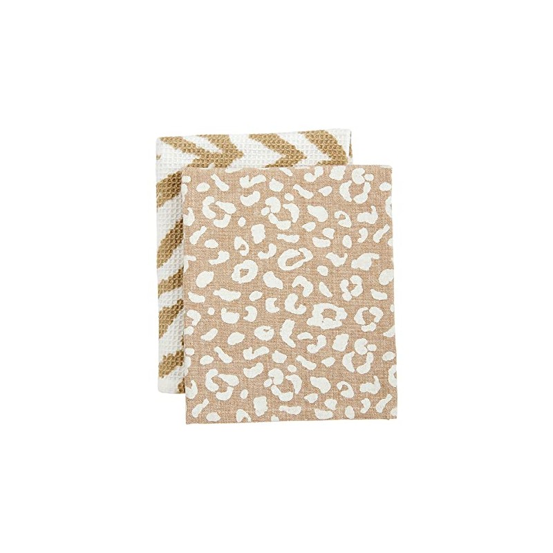 Mud Pie Leopard Towel Set, Zebra, 26" x 16.5"