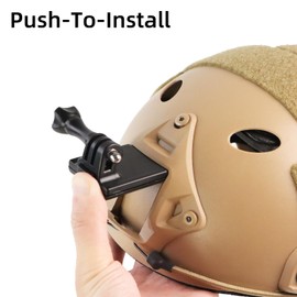 booiu Tactical Helmet Mount NVG Camera Mount Compatible with GoPro Hero 12/11/10/9/8/7/6/5,Compatible with DJI Osmo Action 3/2,Insta360 ONE R/AKASO/Crosstour and Most Action Cameras