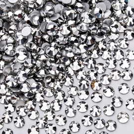 1440Pcs Silver Crystal Rhinestones,Glass Flatback Rhinestones Gemstones for Nail Face Makeup Art Crafts Clothes Decoration -(SS20,4.8mm,Silver)