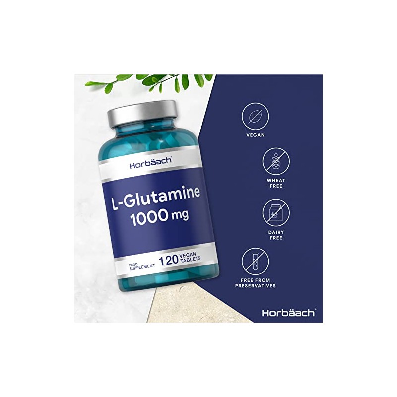 L-Glutamine 1000mg | 120 Tablets | Suitable for Vegetarians &