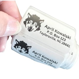 Custom Stickers, Wolf Return Address Labels, Address Stickers, Several Designs, 2x1 inch labels, Several Font Choices