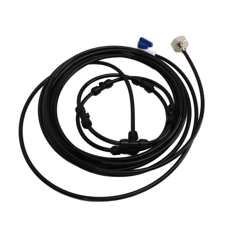 Fan Misting Kit with 3/4 Adapter 19.7ft Hose 6 Nozzles